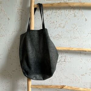 Monserat De Lucca Black Sparkle Tote Bag